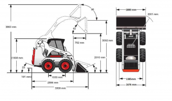 Mini chargeuse BOBCAT S185 FB 08 complet