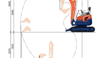 Mini pelle KUBOTA U15 1.5t complet