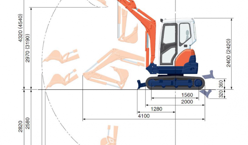 Mini pelle KUBOTA U25 2.5t complet