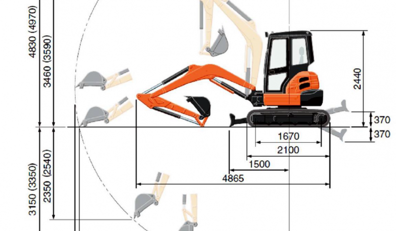 Mini pelle KUBOTA U35 3.5t complet