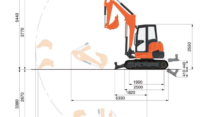 Mini pelle KUBOTA U48 complet